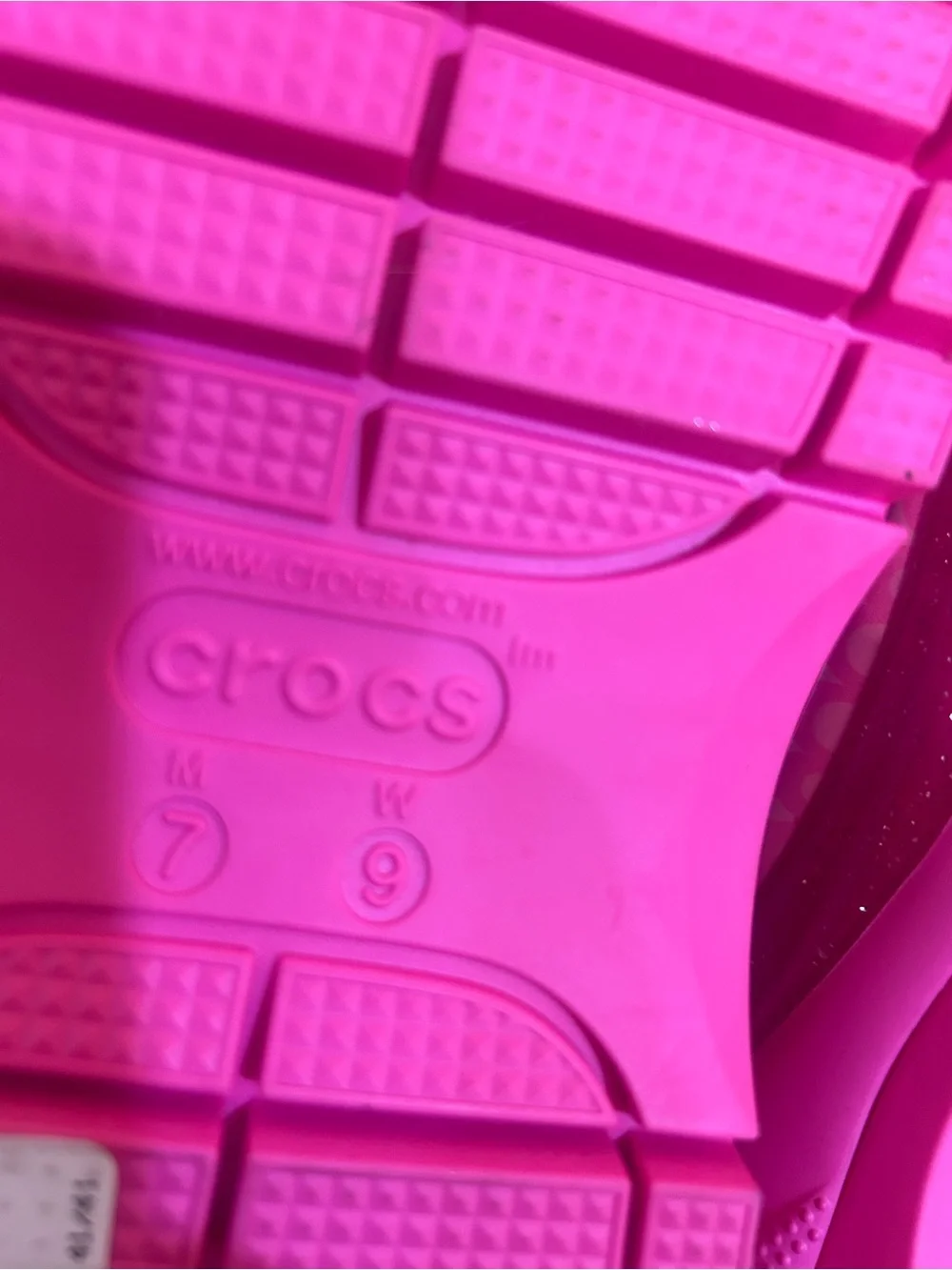 CROCS Girls' Bright Pink Barbie Charm Platform Clogs